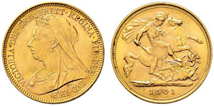 Victoria, 1837-1901 - Half sovereign 1901. ... 