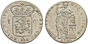 Batavische Republik - 1 Gulden 1796, ... 