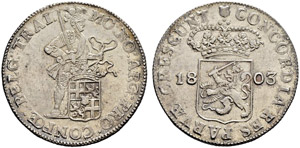 Batavische Republik - Silberdukat 1803, ... 