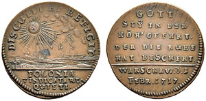 August II. 1697-1733 - Bronzemedaille 1717. ... 