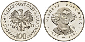 Republik - 100 Zlotych 1973. Kopernikus. ... 