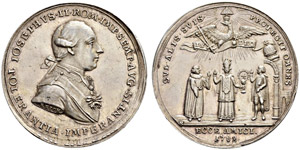 Judaica - Silbermedaille 1782. ... 