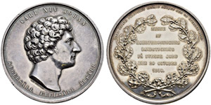 Karl XIV. Johann, 1818-1844 - Silbermedaille ... 