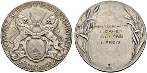 Zürich - Stadt - Silbermedaille 1922. ... 