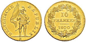Helvetische Republik - 16 Franken 1800. 7.61 ... 