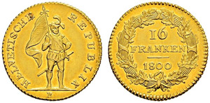 Helvetische Republik - 16 Franken 1800. 7.63 ... 
