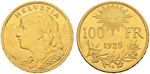 Eidgenossenschaft - 100 Franken 1925. 32.28 ... 
