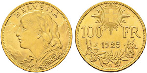 Eidgenossenschaft - 100 Franken 1925. 32.31 ... 