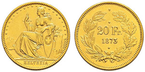 Proben - 20 Franken 1873, Brüssel. ... 