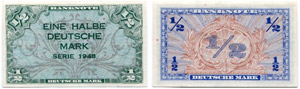 BRD. ½ Deutsche Mark 1948. ... 
