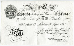 Bank of England. 10 Pfund vom 17. April ... 