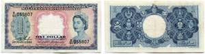 Malaya und British Borneo. 1 Dollar vom 21. ... 