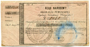 Januaraufstand 1863/64. Obligation zu 100 ... 