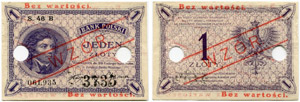 1 Zloty vom 28. Februar 1919. ... 