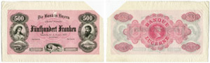 Luzern - 50 Franken vom 1. Januar 1877. ... 