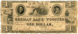 Ohio - German Bank of Wooster. Dollar of ... 