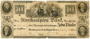 Pennsylvania - Lot. Northampton Bank. German ... 