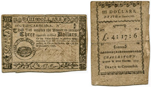 South Carolina - 3 Dollars (Spanish milled ... 