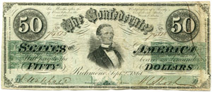 Confederate Paper Money - 1861 issues. 50 ... 