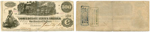 Confederate Paper Money - 1862 issues. Lot. ... 