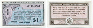 Military Payment Certificates - 1 Dollar ND ... 