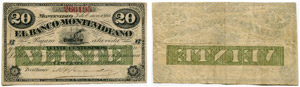Banco Montevideano. 20 Centesimos vom 3. ... 