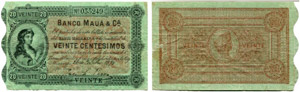 Banca Maua & Cie, Montevideo. 20 pesos / 2 ... 