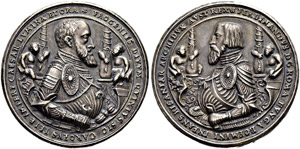 Karl V. 1519-1556 - Silbermedaille o. J. Auf ... 