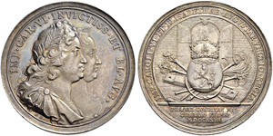 Karl VI. 1711-1740 - Silbermedaille 1723. ... 
