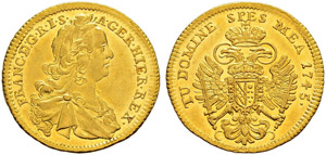 Franz I. 1745-1765 - Dukat 1745, Wien.  3.47 ... 