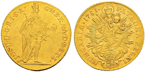 UNGARN - Josef II. 1765-1790 - Dukat 1781.  ... 