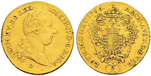 UNGARN - Josef II. 1765-1790 - Doppeldukat ... 
