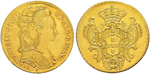 Maria I. 1786-1805 - 6400 Reis 1790, Rio.  ... 