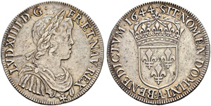Königreich - Louis XIV. 1643-1715. 1/2 Ecu ... 