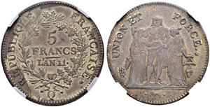 Königreich - Consulat, 1799-1804. 5 Francs ... 