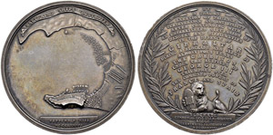 George III. 1760-1820. Silbermedaille 1783. ... 
