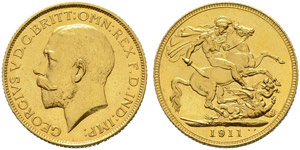 George V. 1910-1936. Sovereign 1911.  7.98 ... 