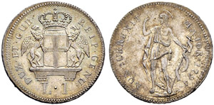 Genova - Dogi Biennali, 1528-1797. 1 Lira ... 