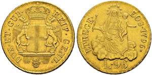 Genova - Dogi Biennali, 1528-1797. 96 Lire ... 