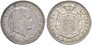 Milano - Napoleone I, 1805-1814. 2 Lire ... 