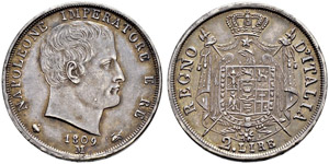 Milano - Napoleone I, 1805-1814. 2 Lire ... 