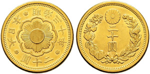 Mutsuhito, 1867-1912. 20 Yen 1897.  16.64 g. ... 