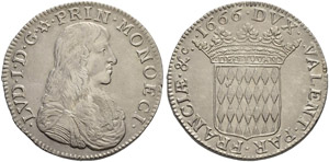 Louis I. 1662-1701. Ecu 1666.  26.42 g. MIR ... 