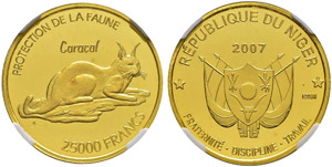 Republik1960- - Probe-25000 Francs 2007. ... 