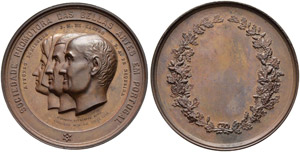 Luis I. 1861-1889. Bronzemedaille 1866. ... 