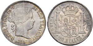 Königreich - Isabella II. 1833-1868. 20 ... 