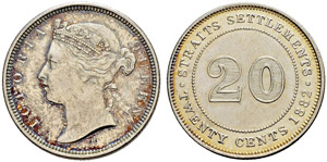 Victoria, 1837-1901. 20 Cents 1882.  5.43 g. ... 