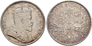 Edward VII. 1902-1910. 1 Dollar 1903.  26.88 ... 