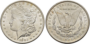 1 Dollar 1882, CC, Carson City. Morgan Type. ... 