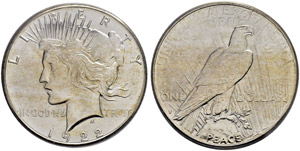 1 Dollar 1922, S-San Francisco. Peace ... 